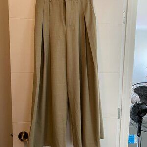 Tan Wide Leg Dress Pant